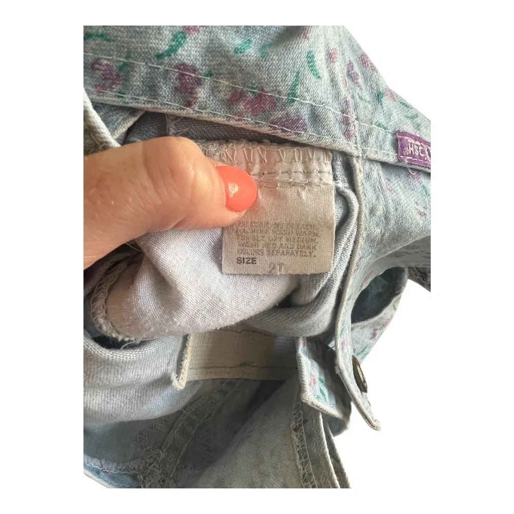 Vintage Osh Kosh Denim Lilac Overall Dress 2T